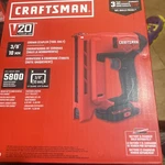 Craftsman V20 Crown Stapler Tool Only 3/8" (10MM) Red Model CMCN410B. Fixed Price $59.90.