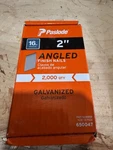 Paslode 16 Gauge Angled Finish Nails Galvanized Steel 2" 2000 Pack Mpn 650047. Fixed Price $25.00.