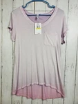 Cable & Gauge Scoop Neck Garment Dyed Tee Shirt Womens Sz Purple Viscose Nwt. Fixed Price $29.75.