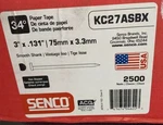 Senco KC27ASBX Clipped Head Stick Nails, .131"X3" 2500 Pack 75MM 3.3MM. Fixed Price $48.99.