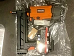 Ridgid Heavy Duty Strip 18-GAUGE 1-1/2 In. Crown Finish Staple Gun R150FSE. Fixed Price $130.00.