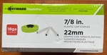 Stinger Staplepac 7/8" 2000 Plastic Cap Staples 22MM 18 Gauge. Fixed Price $49.95.