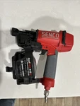 Senco 8V0001N 1-3/4" 15 Degree Angle Wire Coil Nailer, Red/gray 445XP. Fixed Price $150.00.