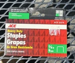 Ace Hardware 3/8" (9MM) Heavy Duty Staples, 1,000 Pk. 22278. Fixed Price $5.00.