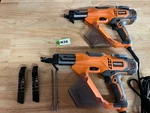 Lot Of Two Ridgid R6791 3" Drywall & Deck Collated Corded Screwdriver N38. Fixed Price $99.00.