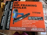Central Pneumatic Contractor Series 28 Degree Air Framing Nailer New Box. Fixed Price $76.49.
