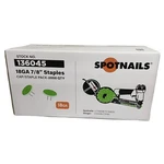 Spotnails 18GA 3/8" X Cap And Staple Pac 136045 7/8", Silver. Fixed Price $53.77.