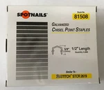 Spotnails 1/2" Galvanized Chisel Point Staples (STCR2619 Type) 81508 5M. Fixed Price $29.40.