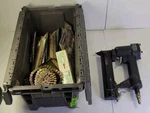 Campbell Hausfeld Model NB0030 Brad Nailer And Lots Of Ammo / Nails. Fixed Price $30.00.