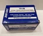 Duo Fast 7512D 19 Gauge 3/8" Staples Box 5,000. Fixed Price $15.00.