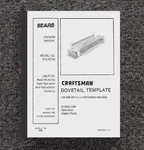 Operat & Parts Manual Fits Craftsman 1-2 In 1-4 Dovetail Template 315.25790. Fixed Price $15.97.