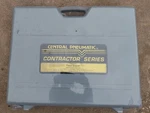 Nib Central Pneumatic Contractor Floor Stapler Model 90399 W/ Case & Hammer. Fixed Price $125.00.