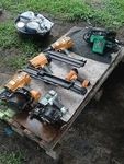 (5)NAIL Guns Lot Used Bostich Metabo Framing,brad And Trim Nailer Working Order. Fixed Price $250.00.