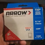 Arrow Genuine T50 9/16-INCH Staples, 1,250-PACK. Fixed Price $9.99.