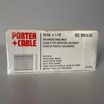 Porter Cable 18GA Gauge X 1- 1/2 Galvanized Brad Nails Qty 5000 BN18150. Fixed Price $22.00.