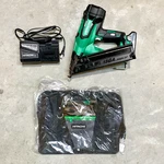 Hitachi NT1865DMA 18V Cordless Brushless 15GA 2.5" Angled Finish Nailer Kit 0231. Fixed Price $180.00.