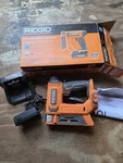 Ridgid R09897B 18V Cordless 3/8 In Crown Stapler (tool Only). Fixed Price $75.05.