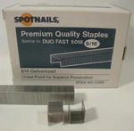 Spotnails Premium Quality Staples 9/16" #35509 5M Galvanized Chisel Point. Fixed Price $19.99.