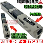 Aggressive Arms Gun-nickle Rmr Slide & Ported Black Barrel Combo Fr GL0CK 19. Fixed Price $259.00.