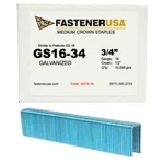 3/4" Leg X 1/2" Crown 16GA Galv GS-16 Staples 10,000CT GS16-34. Fixed Price $69.54.