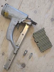 Paslode MAC20 Corrugated Fastener Tool Pneumatic Wood Fastening Gun + Staples. Fixed Price $125.00.