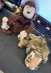 Lot Of Webkinz Monkey Fuzzy Ganz HM008 & Lil Tiger HS032 No Tag Code. Fixed Price $5.00.