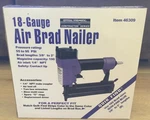 Nib Central Pneumatic 18 Gauge Air Brad Nailer Model 46309 With Case. Fixed Price $24.95.