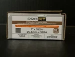 Profit National Nail 1" X 18GA 5000-QUANTITY Straight Finish #0718102 (nib). Fixed Price $16.00.