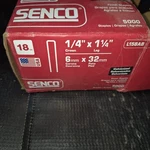 Senco Galvanized Finish Staples L15BAB 1/4" Partial Box. Fixed Price $15.00.