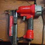 Craftsman Pneumatic Finish Gun Straight Angle Red Black Air Nailer. Fixed Price $25.00.