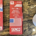 New Senco 1-1/2 In. Box Of 4000 15-GAUGE 4D Finish Nail Pack DA17EPBN. Fixed Price $24.99.