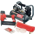 Senco PC0947 Brad Nailer 18 Gauge, Air Compressor, Hose Combo Kit For Finish And. Fixed Price $502.91.