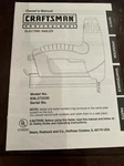 Craftsman Professional Electric Nailer Model #836.272330 Owner Manual. Fixed Price $10.00.