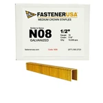 1/2" Leg X 7/16" Crown 16GA Galv N08 Staples 10,000CT. Fixed Price $63.74.