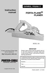 Porter Cable 126 Porta Planer Owners Instruction Manual. Fixed Price $22.24.