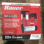 Bauer 20131C-B Hypermax Lithium 20V 18GA Brad Nailer (tool Only) (A11). Fixed Price $155.00.