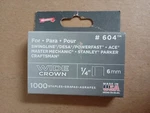 Arrow #604 Wide Crown 1/4 6MM Staples, 1000 Per Pack. Fixed Price $9.93.