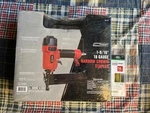 New Tool Shop 18-GAUGE Pneumatic Narrow Crown Stapler And 1000 Grip Fast Staples. Fixed Price $89.99.