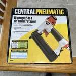 Central Pneumatic 18 Gauge 2-IN-1 Air Nailer/stapler Tool Nib. Fixed Price $29.99.