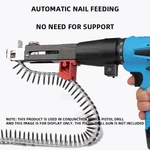 1 Set Chain Screw Gun Head Automatic Nail Electric Batch Woodworking. Fixed Price $40.99.