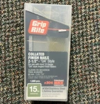 Grip Rite 15 Ga 34 Da-style Stainless Steel Belt-clip Box, 2-1/2" (1000 Ct). Fixed Price $89.00.