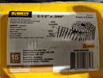 Dewalt 15 Degree Coil Framing Nails 1/2 X .099" DWC6P99D 3600. Fixed Price $44.99.