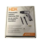 Hdx Pneumatic Impact Hammer Kit Air 4500 Bpm 4CFM 90PSI 2 Chisel New (ga). Fixed Price $25.00.