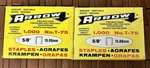 Boxes Genuine Arrow Precision Made No. T-75 Staples 5/8", 2000. Fixed Price $19.99.