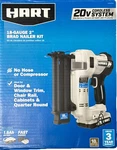 Brand New Hart 20V 2" 18-GAUGE Brad Nailer HPNR02 Nailgun + 1.5A Battery. Fixed Price $139.00.