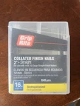 Grip Right Collated Finish Nails 2-IN Straight Gauge 1000 Piece Grf 162M. Fixed Price $12.00.