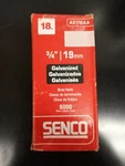 Senco Galvanized Brad Nails 18 Gauge 3/4" 19MM AZ11EAA 5,000 Count Box. Fixed Price $14.99.