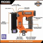 Ridgid 18V 23GA Headless Pin Nailer R09898B 1-3/8 Tool Only. Fixed Price $95.00.