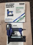 Brad Nailer Stapler Gun 18 Gauge 2-IN-1 Air Nails/crown Staples. Fixed Price $20.00.