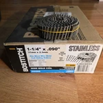 Bostitch C3R90BDSS Coil Siding Nail 1-1/4" Stainless Steel Pack Of 1800. Fixed Price $64.99.